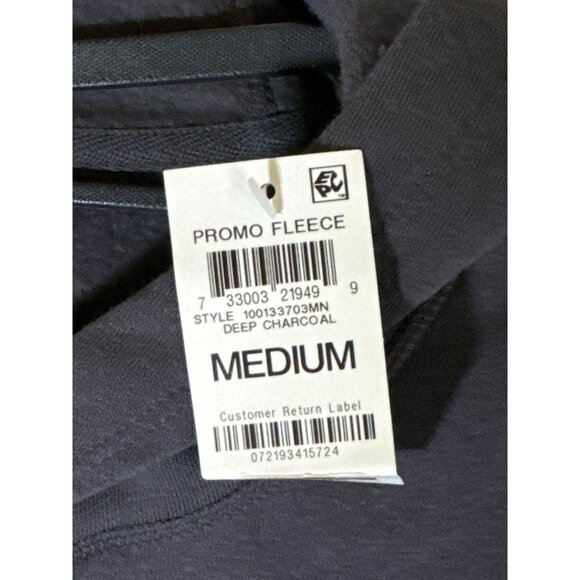 ID Ideology Men's Solid Fleece Hoodie, Deep Charcoal, Size M, NWT - Picture 3 of 4